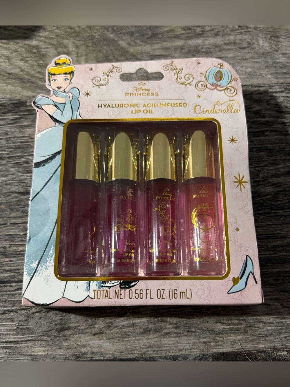 Disney Princess Cinderella Hyaluronic Acid Lip Oil Set – New